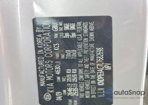 2020 Kia Sportage S from USA, damaged, VIN KNDP63AC7L7682698